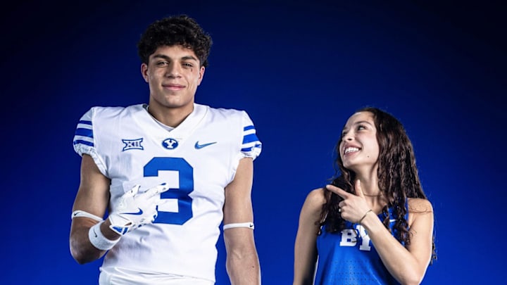 BYU commit Landan Goff with his sister, BYU track athlete Lexi Goff