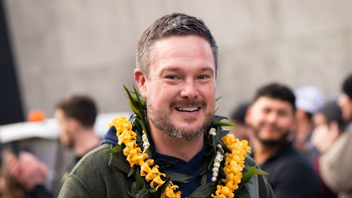 Oregon Ducks USC Trojans game dan lanning pregame speech video autzen stadium eugene dante moore lincoln riley NIL 