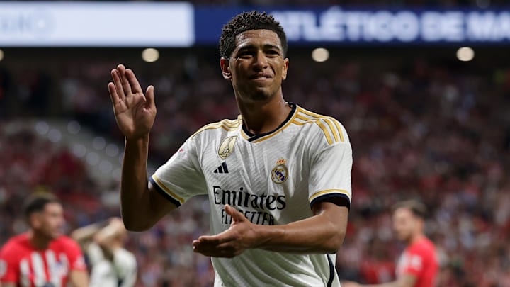 Bellingham put in a hefty challenge on an Atleti player