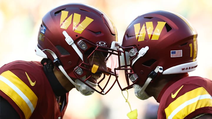 Washington Commanders quarterback Jayden Daniels and wide receiver Terry McLaurin