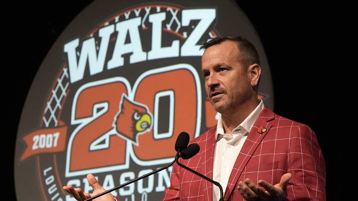 University of Louisville head coach Jeff Walz speaks at the UofL Women’s Basketball Tipoff Luncheon.  Oc 7, 2026