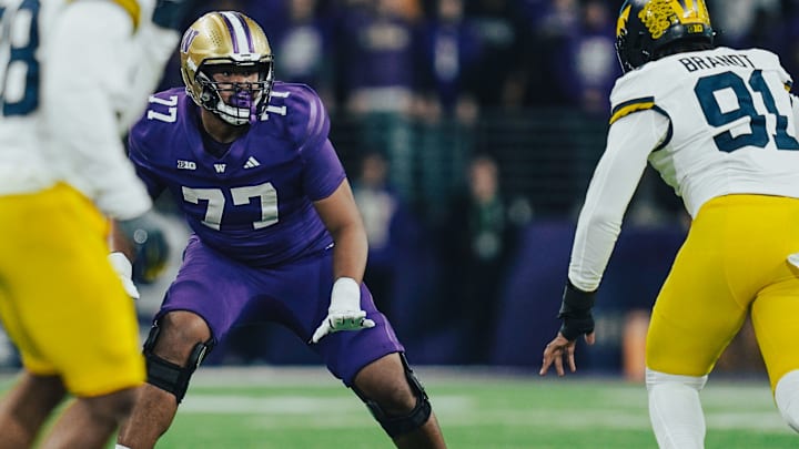 Max McCree drew his third UW start at left tackle against Michigan.