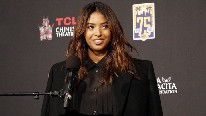 Natalia Diamante Bryant at Kobe Bryant hand and footprint ceremony held at the TCL Chinese Theater in Hollywood.