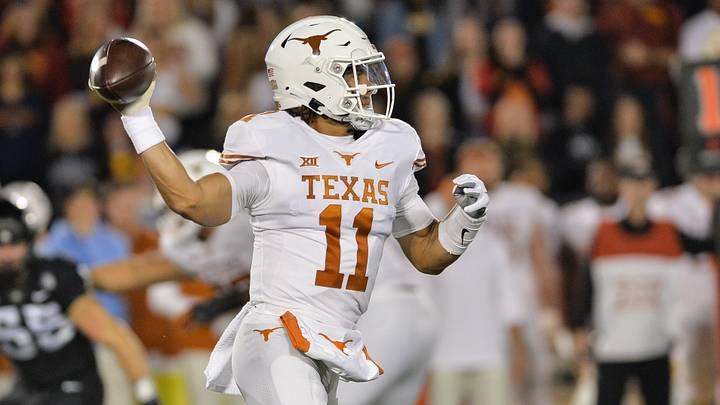Nov 6, 2021; Ames, Iowa, USA; Texas Longhorns quarterback Casey Thompson