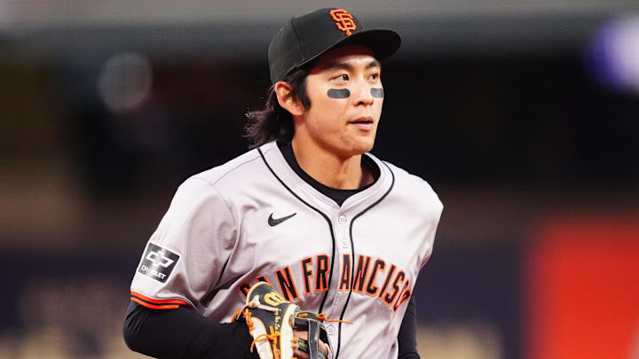 May 8, 2024; Denver, Colorado, USA; San Francisco Giants outfielder Jung Hoo Lee (51) during the game against the Colorado Rockies at Coors Field. 