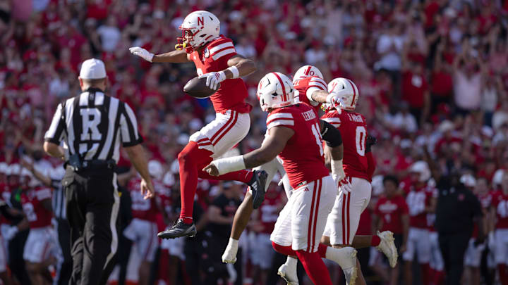 DeShon Singleton celebrates after making an interception during the game against Michigan State.