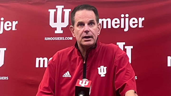 Indiana football coach Curt Cignetti spoke to reporters Monday after the Hoosiers' fourth fall practice.