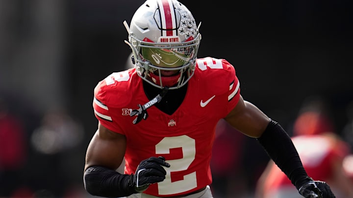 Ohio State Buckeyes defensive back Caleb Downs Ohio State Buckeyes defensive back Caleb Downs