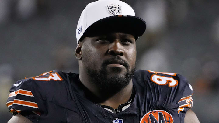 Aug 17, 2025; Chicago, Illinois, USA; Chicago Bears defensive tackle Andrew Billings (97) after the game against the Buffalo Bills at Soldier Field.