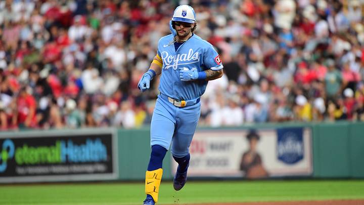 Sep 12, 2026; Boston, Massachusetts, USA; Kansas City Royals catcher Carter Jensen (22) rounds the bases after hitting a home run during the sixth inning against the Boston Red Sox at Fenway Park. Mandatory Credit: Bob DeChiara-Imagn Images Sep 12, 2026; Boston, Massachusetts, USA; Kansas City Royals catcher Carter Jensen (22) rounds the bases after hitting a home run during the sixth inning against the Boston Red Sox at Fenway Park. Mandatory Credit: Bob DeChiara-Imagn Images