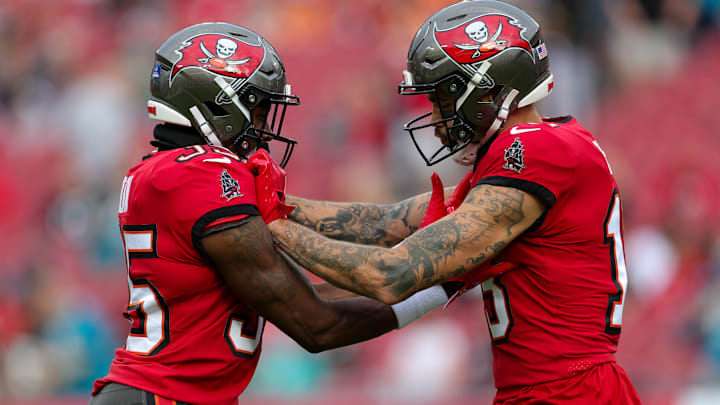 Mike Evans won't be the only Tampa Bay Buccaneers player returning from injury, as Jamel Dean is also working his way back. Mandatory Credit: Nathan Ray Seebeck-Imagn Images