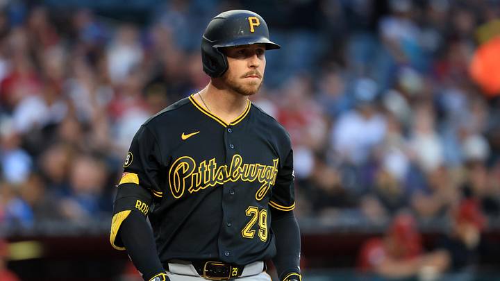 May 6, 2026; Phoenix, Arizona, USA; Pittsburgh Pirates outfielder Ryan O'Hearn against the Arizona Diamondbacks at Chase Field. Mandatory Credit: Mark J. Rebilas-Imagn Images May 6, 2026; Phoenix, Arizona, USA; Pittsburgh Pirates outfielder Ryan O'Hearn against the Arizona Diamondbacks at Chase Field. Mandatory Credit: Mark J. Rebilas-Imagn Images
