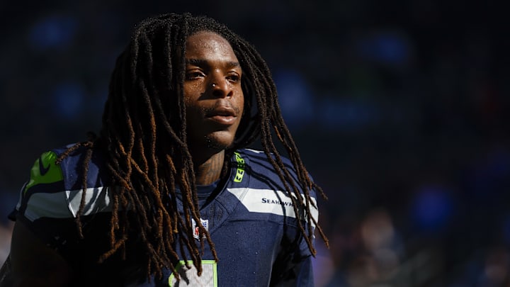 Oct 6, 2024; Seattle, Washington, USA; Seattle Seahawks wide receiver Laviska Shenault Jr. (1) returns to the locker room following pregame warmups against the New York Giants at Lumen Field.