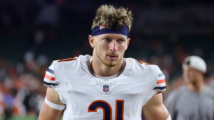 Chicago Bears S Dillon Thieneman after a game against the Cincinnati Bengals. Mandatory Credit: Joseph Maiorana-Imagn Images Chicago Bears S Dillon Thieneman after a game against the Cincinnati Bengals. Mandatory Credit: Joseph Maiorana-Imagn Images