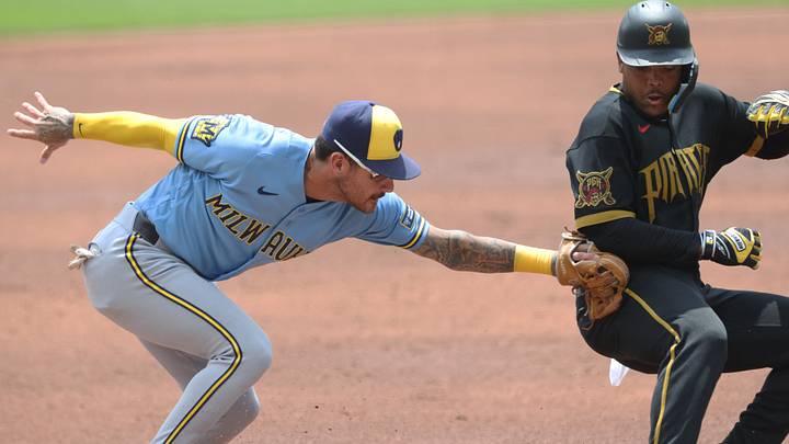 Milwaukee Brewers third baseman Joey Ortiz. Milwaukee Brewers third baseman Joey Ortiz.