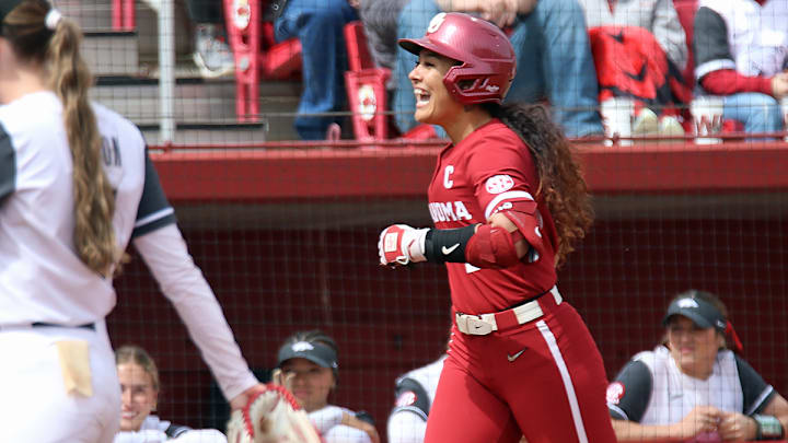 Oklahoma third baseman Nelly McEnroe-Marinas