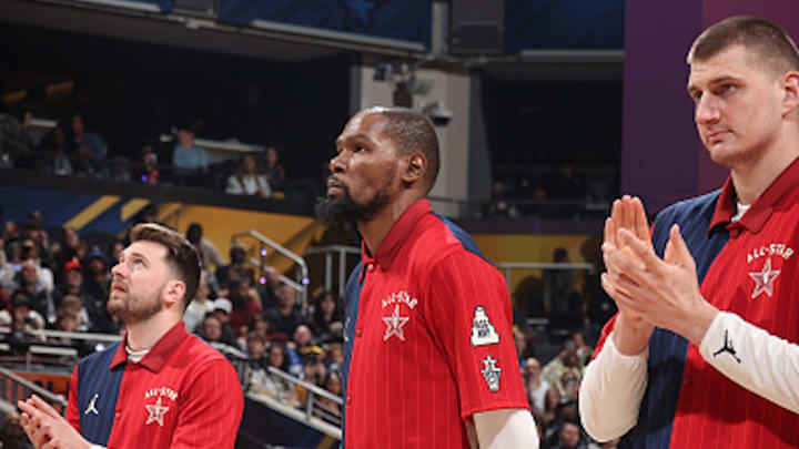 Luka Dončić, Kevin Durant and Nikola Jokic most recently played together on the All-Star team in 2024.
