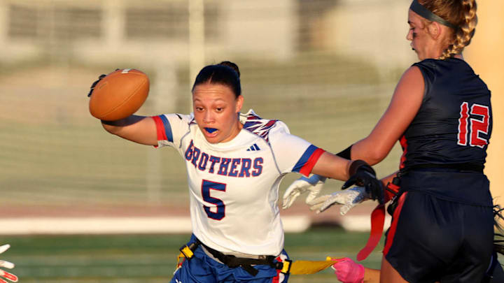 Christian Brothers senior Aleyah Harmon has rushed for 551 yards in 19 games while scoring three touchdowns heading into the Sac-Joaquin Section playoffs. Christian Brothers senior Aleyah Harmon has rushed for 551 yards in 19 games while scoring three touchdowns heading into the Sac-Joaquin Section playoffs.