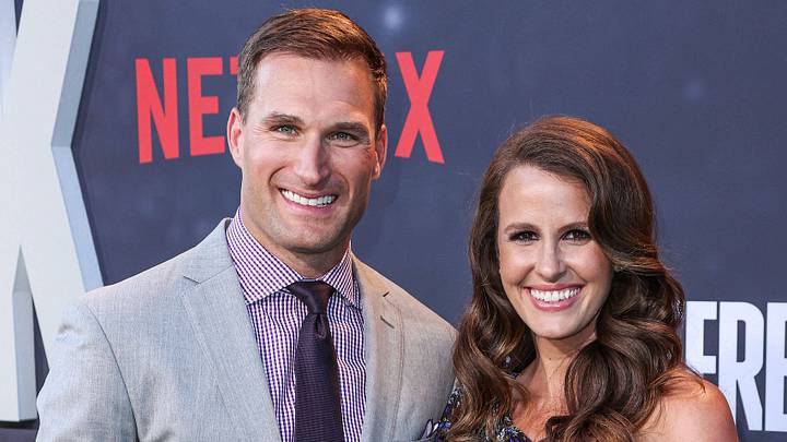 Kirk Cousins with his wife Julie Hampton at the "Quarterback" premiere. Kirk Cousins with his wife Julie Hampton at the "Quarterback" premiere.