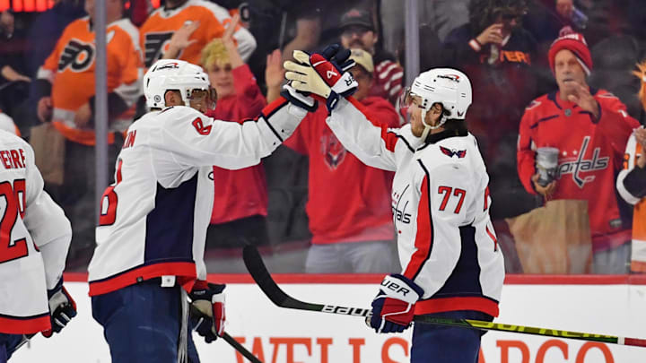 Alex Ovechkin, T.J. Oshie, Washington Capitals Mandatory Credit: Eric Hartline-Imagn Images