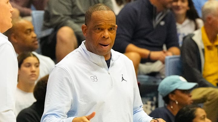 UNC basketball head coach Hubert Davis