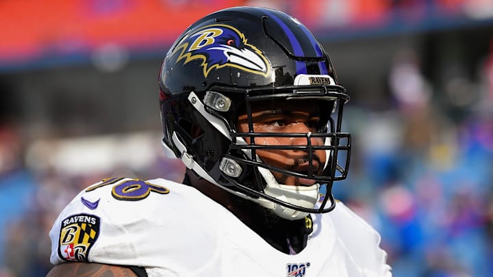 Dec 8, 2019; Orchard Park, NY, USA; Baltimore Ravens defensive end Brandon Williams (98) walks off the field prior to the game against the Buffalo Bills at New Era Field. Mandatory Credit: Rich Barnes-Imagn Images Dec 8, 2019; Orchard Park, NY, USA; Baltimore Ravens defensive end Brandon Williams (98) walks off the field prior to the game against the Buffalo Bills at New Era Field. Mandatory Credit: Rich Barnes-Imagn Images