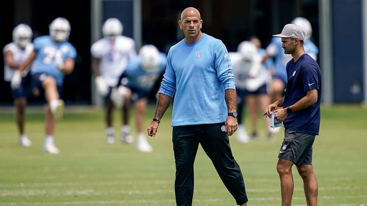 Tennessee Titans Coach Robert Saleh watches his players during mandatory minicamp at Vanderbilt Health Football Center in Nashville, Tenn., Wednesday, June 17, 2026. Tennessee Titans Coach Robert Saleh watches his players during mandatory minicamp at Vanderbilt Health Football Center in Nashville, Tenn., Wednesday, June 17, 2026.