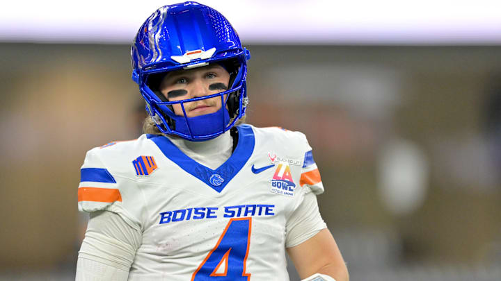 Boise State Broncos quarterback Maddux Madsen. Boise State Broncos quarterback Maddux Madsen.