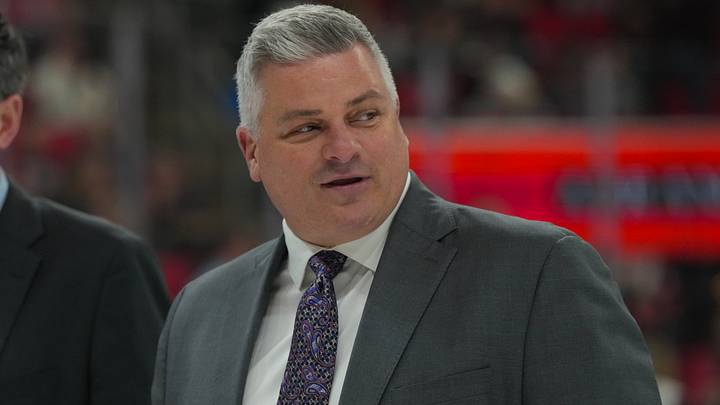 Mar 28, 2026; Raleigh, North Carolina, USA; New Jersey Devils had coach Sheldon Keefe walks off the ice after the end of the first period against the Carolina Hurricanes at Lenovo Center. Mandatory Credit: James Guillory-Imagn Images Mar 28, 2026; Raleigh, North Carolina, USA; New Jersey Devils had coach Sheldon Keefe walks off the ice after the end of the first period against the Carolina Hurricanes at Lenovo Center. Mandatory Credit: James Guillory-Imagn Images