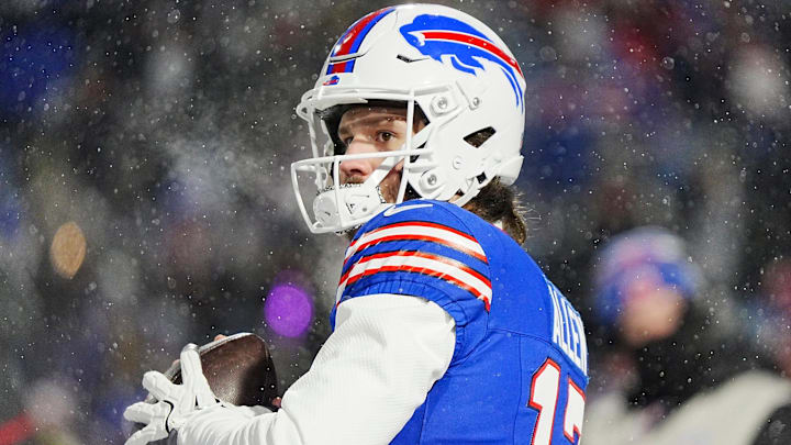 Buffalo Bills quarterback Josh Allen throws. Buffalo Bills quarterback Josh Allen throws.