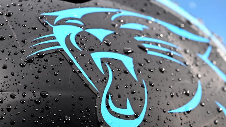 Dec 17, 2023; Charlotte, North Carolina, USA; Carolina Panthers helmet on the sidelines in the first quarter at Bank of America Stadium. Mandatory Credit: Bob Donnan-Imagn Images Dec 17, 2023; Charlotte, North Carolina, USA; Carolina Panthers helmet on the sidelines in the first quarter at Bank of America Stadium. Mandatory Credit: Bob Donnan-Imagn Images