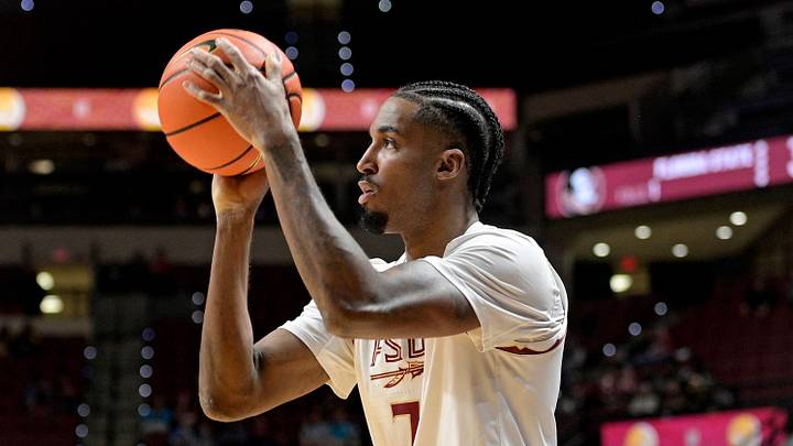 Dec 22, 2025; Tallahassee, Florida, USA; Florida State Seminoles forward Chauncey Wiggins (7). Dec 22, 2025; Tallahassee, Florida, USA; Florida State Seminoles forward Chauncey Wiggins (7).