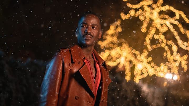 The Doctor ((Ncuti Gatwa) in the Doctor Who Christmas Special 2023.