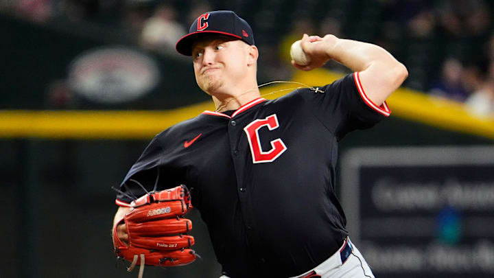 Cleveland Guardians starting pitcher Parker Messick throws to the Arizona Diamondbacks in the first inning at Chase Field on Aug. 20, 2025. Cleveland Guardians starting pitcher Parker Messick throws to the Arizona Diamondbacks in the first inning at Chase Field on Aug. 20, 2025.