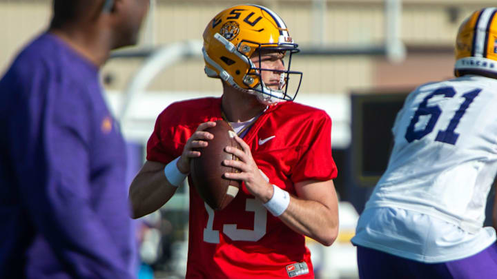 Garrett Nussmeier was not seriously injured during LSU's football practice, despite an online rumor to the contrary.