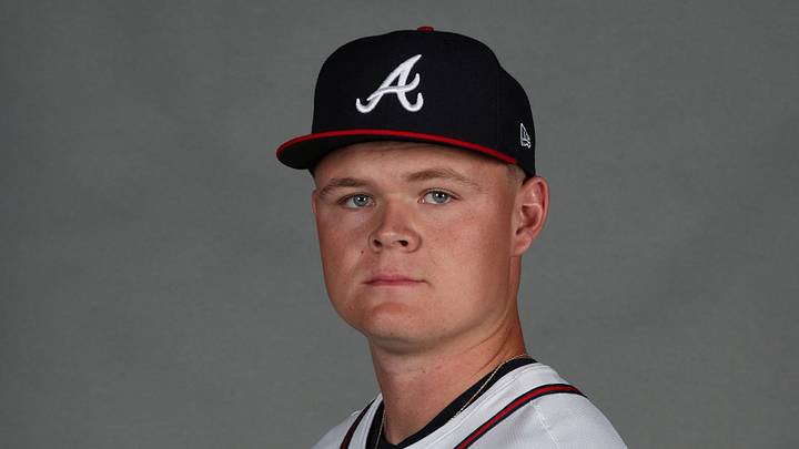 Feb 20, 2026; North Port FL, USA; Atlanta Braves pitcher Garrett Baumann (90) poses for a photo during media day at CoolToday Park. Mandatory Credit: Kim Klement Neitzel-Imagn Images Feb 20, 2026; North Port FL, USA; Atlanta Braves pitcher Garrett Baumann (90) poses for a photo during media day at CoolToday Park. Mandatory Credit: Kim Klement Neitzel-Imagn Images