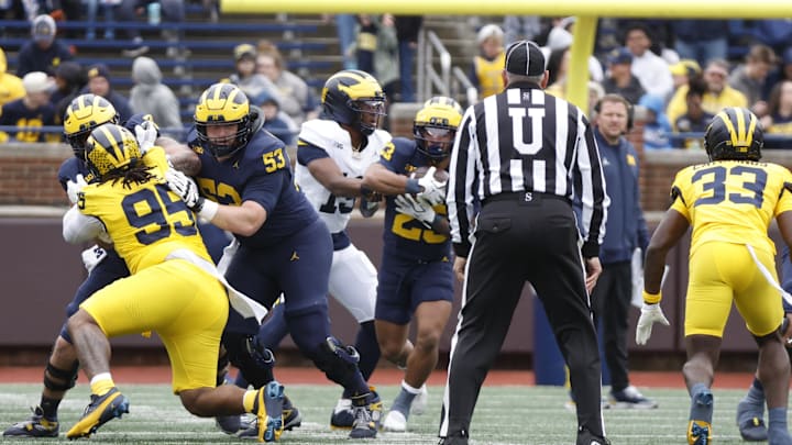 The Michigan Wolverines' offensive game plan in 2026 looks decided after an uneven spring game