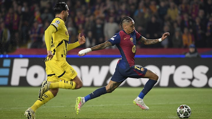 Raphinha é o artilheiro e líder em assistências na Champions League, com 19 participações em gols