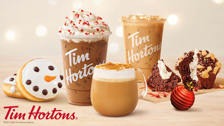 Tim Hortons Holiday Menu Image. 