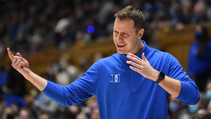 Duke basketball head coach Jon Scheyer