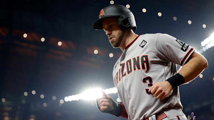 Arizona Diamondbacks third baseman Evan Longoria during Game 2 of the 2023 World Series