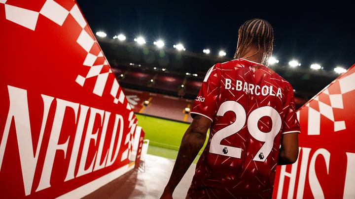 Liverpool Unveil New Signing Bradley Barcola