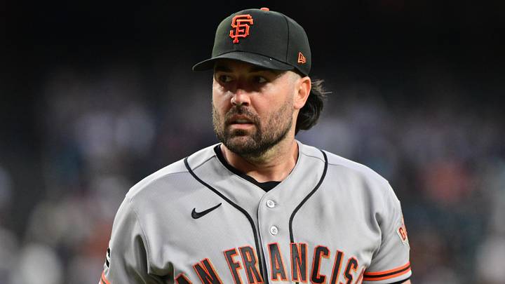 May 18, 2026; Phoenix, Arizona, USA; San Francisco Giants pitcher Robbie Ray (38) looks on in the
second inning against the Arizona Diamondbacks at Chase Field. Mandatory Credit: Matt Kartozian-Imagn Images May 18, 2026; Phoenix, Arizona, USA; San Francisco Giants pitcher Robbie Ray (38) looks on in the
second inning against the Arizona Diamondbacks at Chase Field. Mandatory Credit: Matt Kartozian-Imagn Images