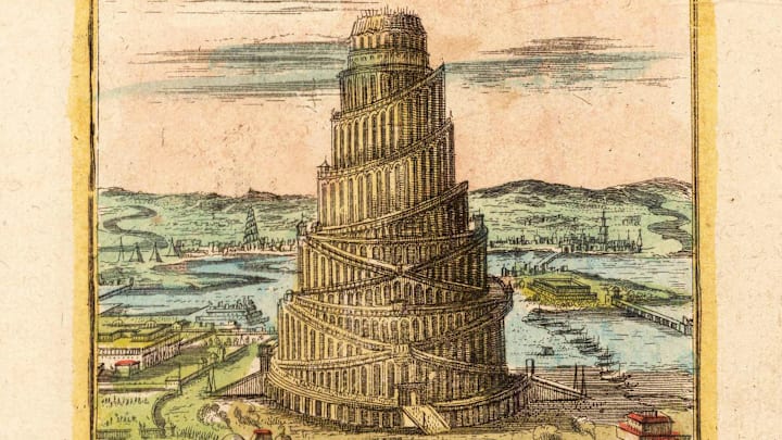 Tower of Babel, 1719. Artist: Mallet, Alain Manesson (1630-1706)