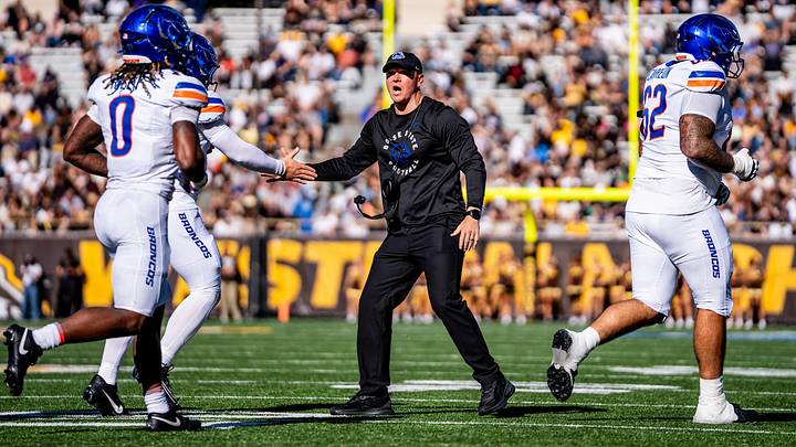 Boise State head coach Spencer Danielson. Boise State head coach Spencer Danielson.