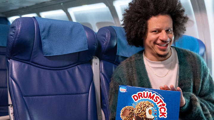 Eric Andre in Drumstick Super Bowl commercial with Dr Umstick