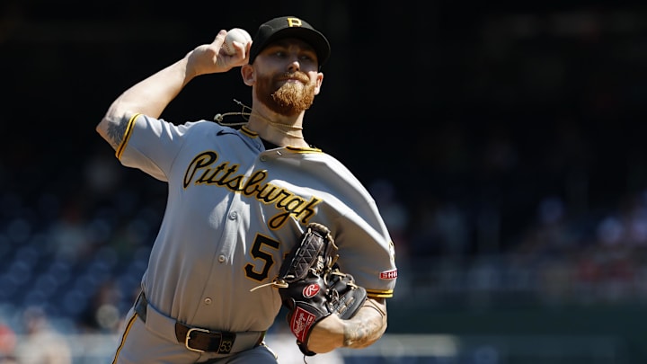 Mike Burrows in a Pirates uniform. 