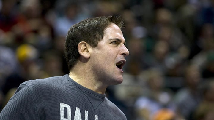 Nov 16, 2009; Milwaukee, WI, USA; Dallas Mavericks owner Mark Cuban yells from behind the bench during the second quarter against the Milwaukee Bucks at the Bradley Center. Mandatory Credit: Jeff Hanisch-Imagn Images Nov 16, 2009; Milwaukee, WI, USA; Dallas Mavericks owner Mark Cuban yells from behind the bench during the second quarter against the Milwaukee Bucks at the Bradley Center. Mandatory Credit: Jeff Hanisch-Imagn Images
