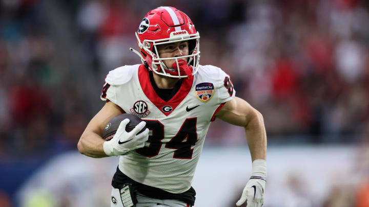 Dec 30, 2023; Miami Gardens, FL, USA; Georgia Bulldogs wide receiver Ladd McConkey (84) Dec 30, 2023; Miami Gardens, FL, USA; Georgia Bulldogs wide receiver Ladd McConkey (84)