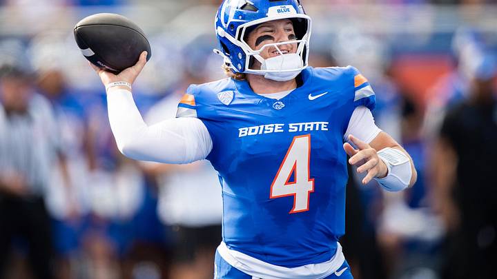 Boise State quarterback Maddux Madsen and the Broncos appear to be in the driver’s seat for the Group of 6 bid in the College Football Playoff.